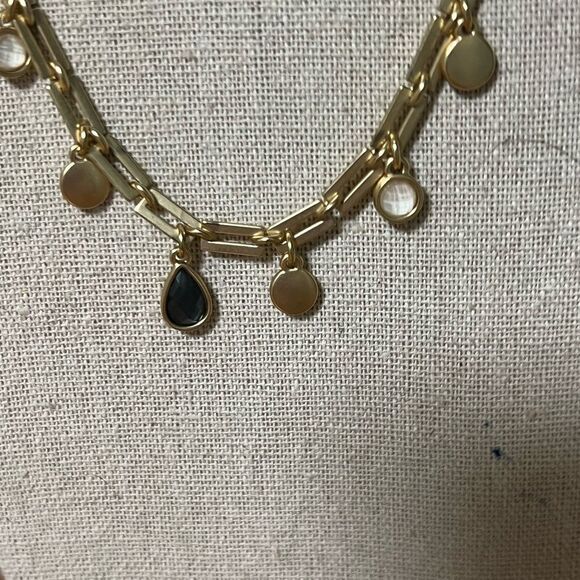 Lucky Brand Gold and Black Necklace with Dainty Design NWT #LBNK7 - Picture 3 of 7